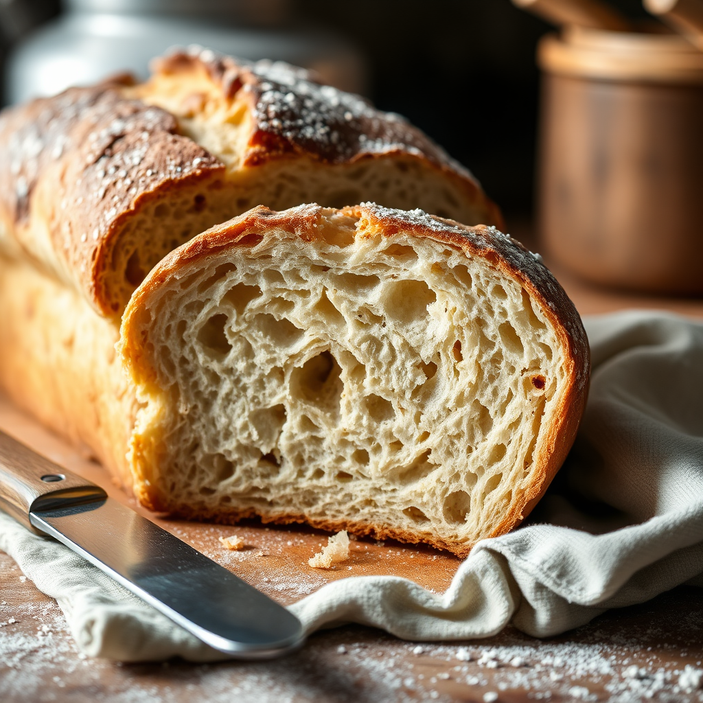 Sliced artisan bread