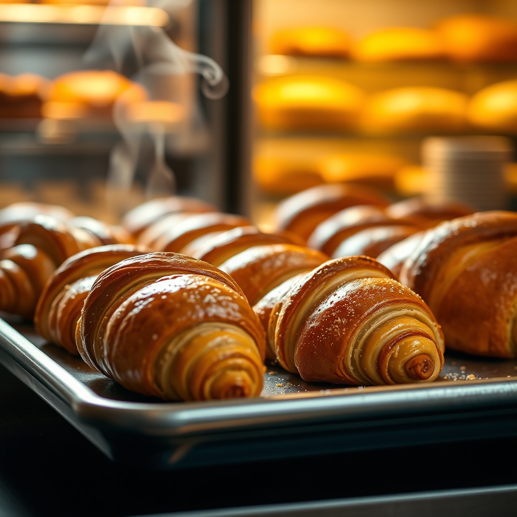 Fresh pastries on a tray
